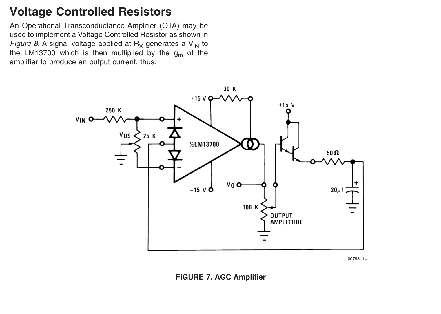 A voltage-controlled resistor circuit diagram