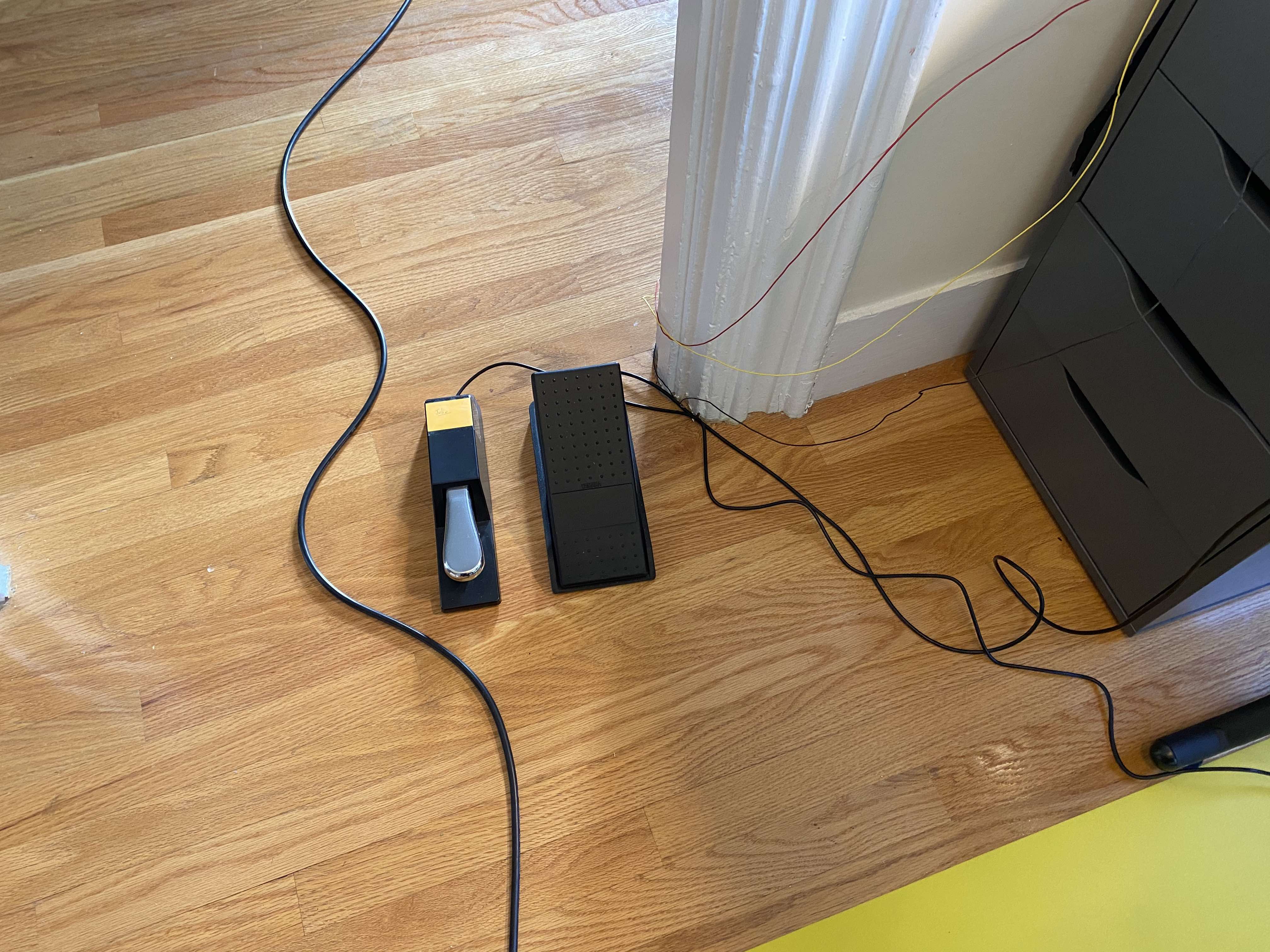 MIDI pedals on the floor